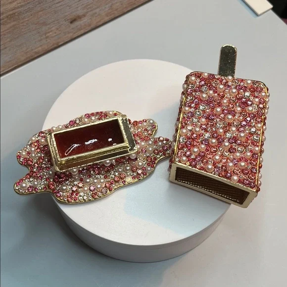 RARE BaubleBar Catchall Trinket Box PINK Popsicle Viral College Keep It Chill
